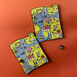 厦门玩地图指南金属冰箱贴可爱景点创意旅游纪念品鼓浪屿文创磁贴