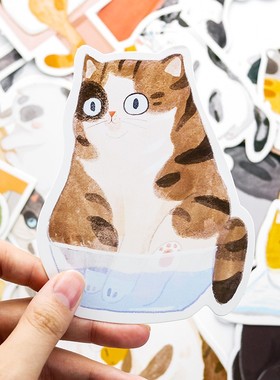 猫咪后院创意手绘可爱卡通动物小清新礼物留言卡片异形明信片30张