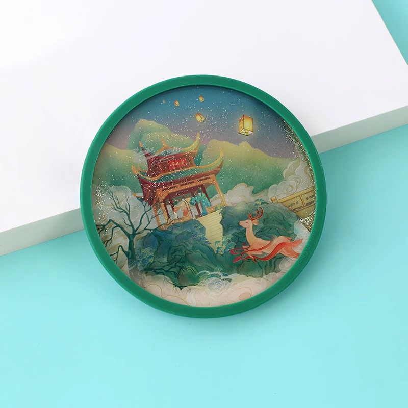 长沙爱晚亭岳麓书院流沙杯垫创意旅游纪念品小礼物特色景点伴手礼,节庆用品/礼品,文化创意杯垫/餐垫,淘宝优惠券,粉丝福利购,淘宝优惠卷