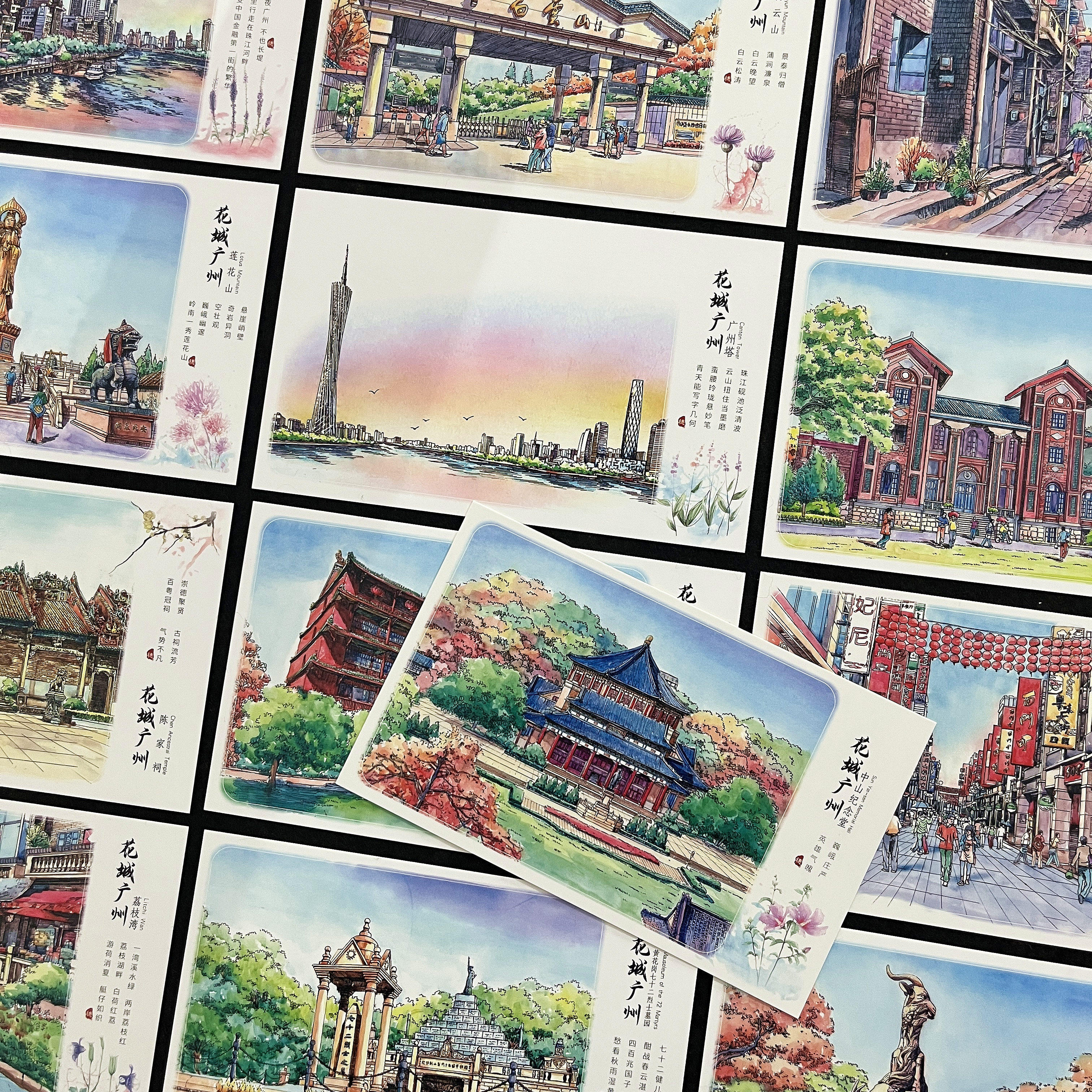 广州特色景点旅游礼品书签明信片