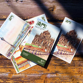 澳门创意旅游纪念品礼物特色墙贴装 饰卡片城市旅行风景手绘明信片