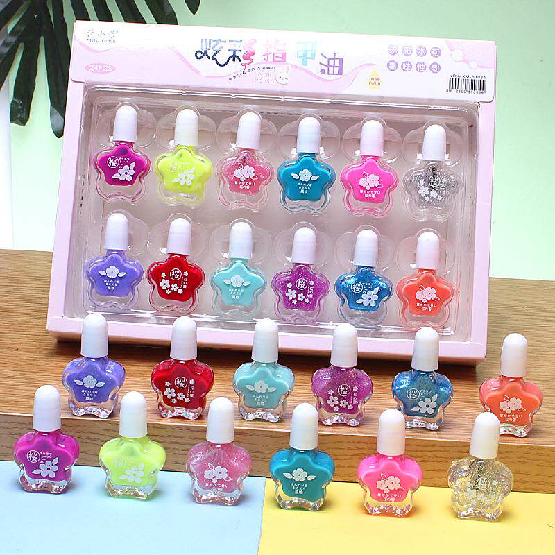 正品 儿童指甲油 小孩子水性可剥亮油宝宝专用纯植物无毒套装