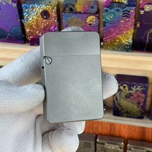 钛合金虎鲨升级款二代喷砂工艺老式砂轮点火防风煤油打火机