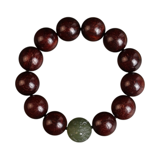 紫檀木手串男款和田玉貔貅手链本命年蛇文玩木质佛珠饰品高档礼物