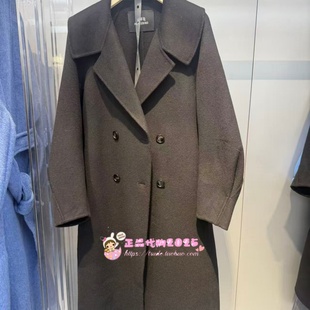 大衣A1AAE420CJ9 质感灯笼袖 女2024冬专柜正品 A1AAE420C