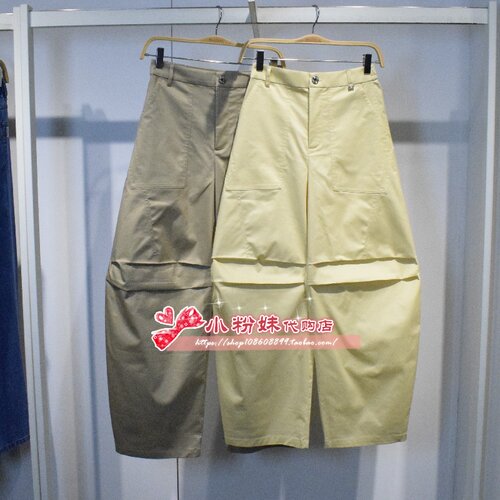 A3GBF2315女装2025夏专柜正品新款休闲长裤两色A3GBF231531-599