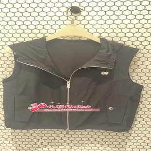 A3BEE3123女装 2024秋梭织连帽马夹A3BEE312389