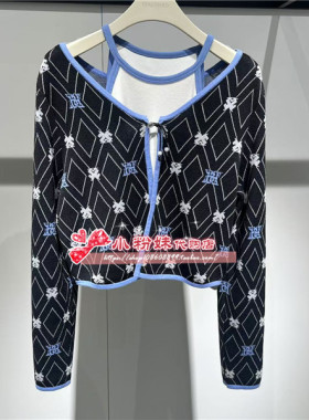 A1EDE3208女2024秋主题纹样两件套开衫A1EDE3208C9
