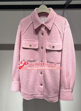 A3AAE420K女装2024冬衬衫式呢大衣A3AAE420KF6