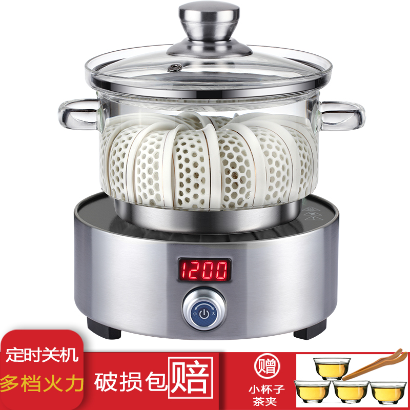 双耳锅不锈钢消毒锅电磁炉电陶炉通用茶杯茶具配件玻璃盖子平底锅