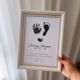 满月脚印新生宝宝手印脚印定制婴儿百天周岁纪念品手足印纪念相框