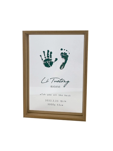 Детский отпечаток рук, детские отпечатки рук и ног, прозрачный сувенир, фоторамка для новорожденных, европейский стиль, подарок на день рождения
