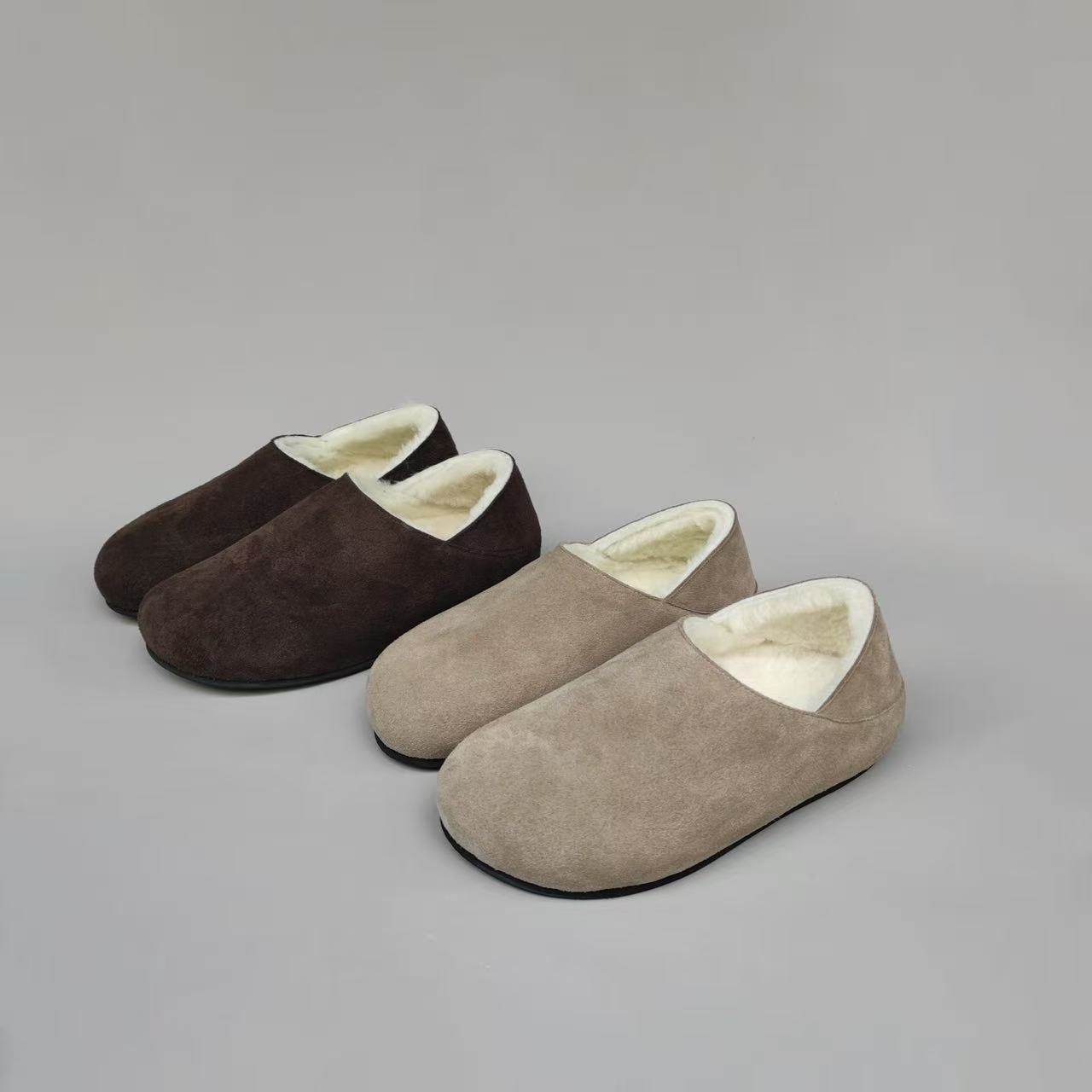 巴黎 保暖软羊磨砂皮内羊毛防滑底休闲女鞋平底豆豆鞋,女鞋,乐福鞋（豆豆鞋）,淘宝优惠券,粉丝福利购,淘宝优惠卷