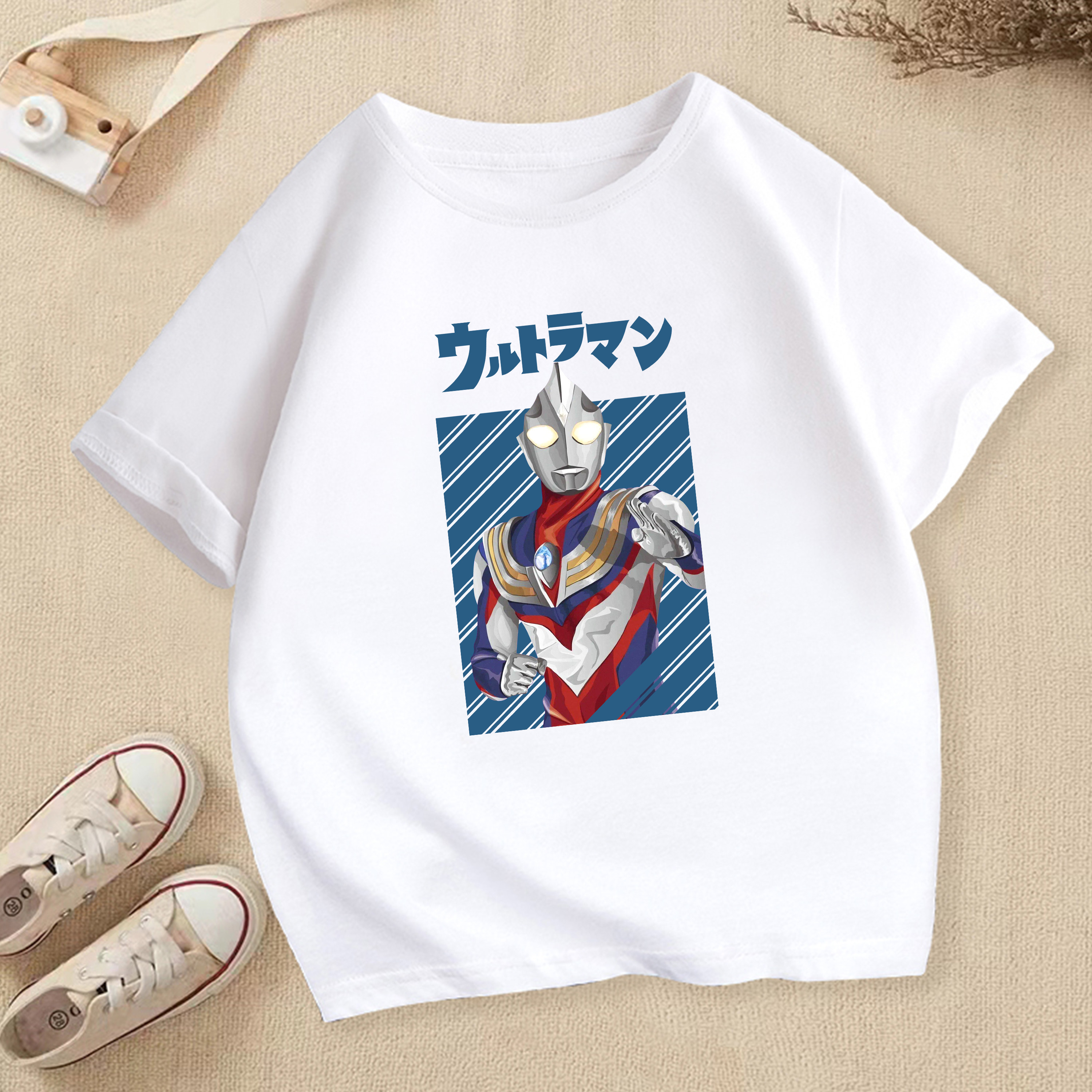 奥特曼男童短袖t恤迪迦泰迦银河亲子装儿童夏季洋气纯棉潮童套装