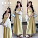 连衣裙2026新款 春秋套装 孕期穿搭法式 背心裙长款 防晒衬衫 孕妇春装