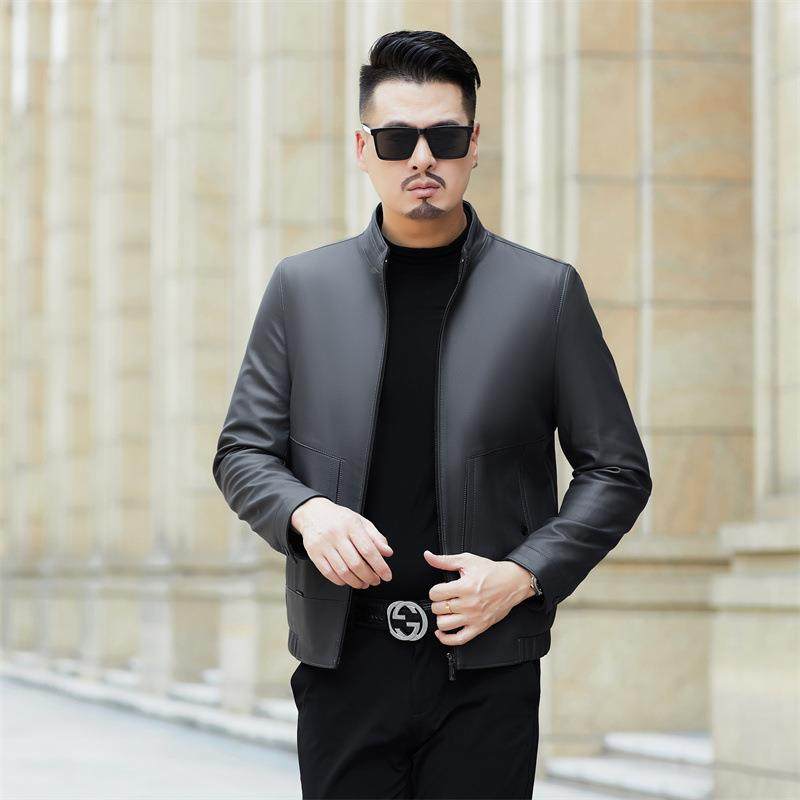 宁真皮皮男士山羊皮8011-C秋季短款立领海皮夹克中套年商务外爸衣,男装,皮衣,淘宝优惠券,粉丝福利购,淘宝优惠卷