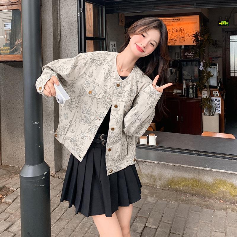 年春秋装新款龄减百搭舒适又亲肤休B122AFN1闲提品外质复升古提花