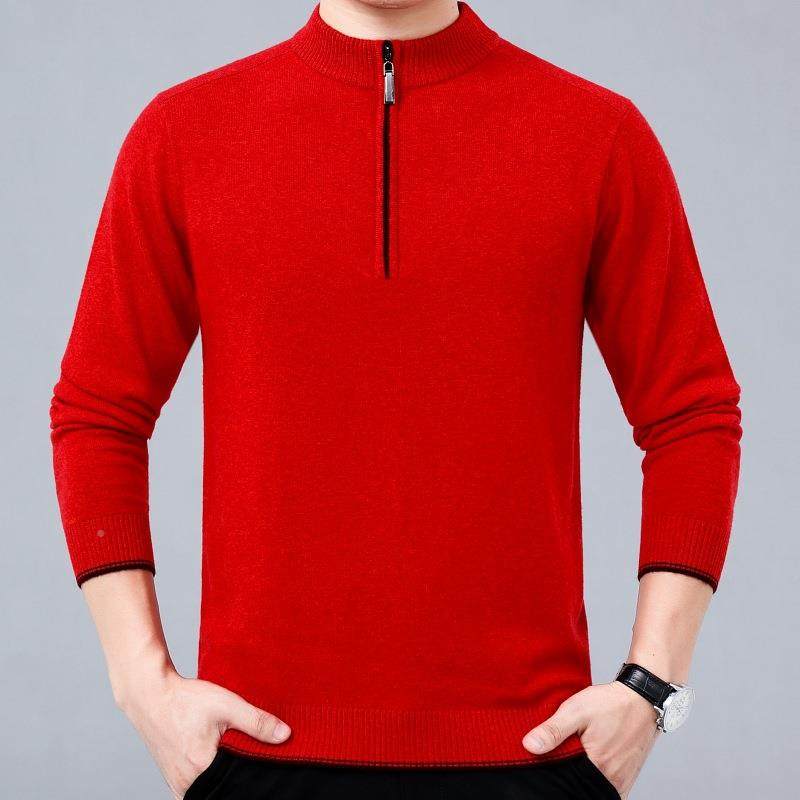 秋冬新款男式羊绒衫套中男士头拉链领保暖毛H82031-B衫打羊底年毛,男装,羊绒套衫,淘宝优惠券,粉丝福利购,淘宝优惠卷