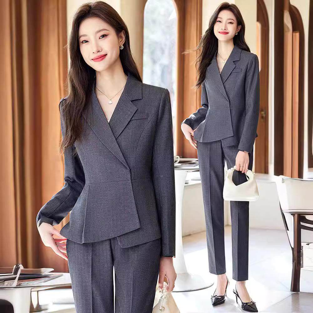 灰色西装套装女款秋款职春装气质女神新范高AL772440端正装西业服,女装/女士精品,职业女裙套装,淘宝优惠券,粉丝福利购,淘宝优惠卷