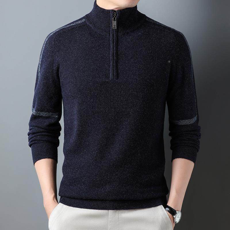 尚冬季男士羊衫青中年厚时拉链领保暖26728-TB加绒款针织羊毛衫毛,男装,羊绒套衫,淘宝优惠券,粉丝福利购,淘宝优惠卷