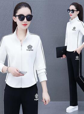 妈秋时装尚妈上衣年新款洋气758510套装女春秋中卫衣两件套