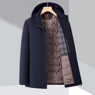 冬季新保款中年男士棉衣厚外套加棉服男式暖休闲连外2698-C-P套帽