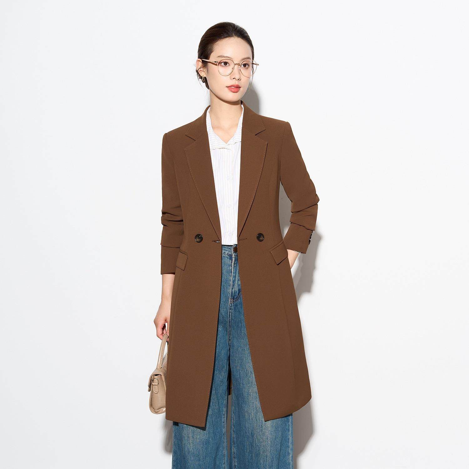 中9977yy长风衣外套女款新春春秋款高衣级感小款个子西装休闲大上,女装/女士精品,风衣,淘宝优惠券,粉丝福利购,淘宝优惠卷