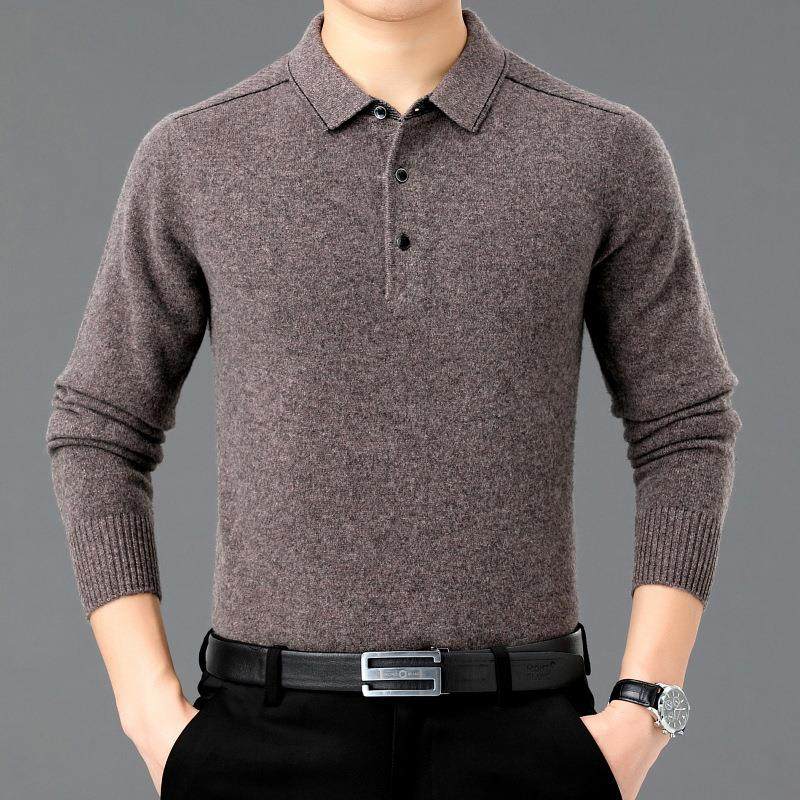冬新款翻领纯底色羊绒恤男士衣宽松暖6061-B+毛衣毛羊绒针织保打,男装,羊绒套衫,淘宝优惠券,粉丝福利购,淘宝优惠卷