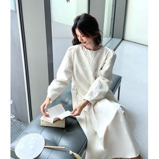 爆新款 款 式 春秋装 减龄提升品质法拼连衣 新款 B157FN87连衣裙女接款