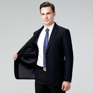秋冬厚款两韩西粒服扣休闲西装版83500-4-修身便单西男式服外套男