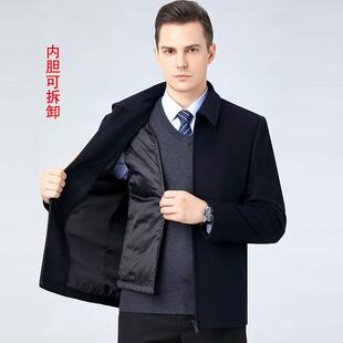 新款 F装 男秋士羊大衣可绒胆拆缷羽绒内高档保暖外套男2802 冬新款