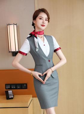 美空质AL670421姐职业西装马技甲套装女时尚气女师高端酒店前台容