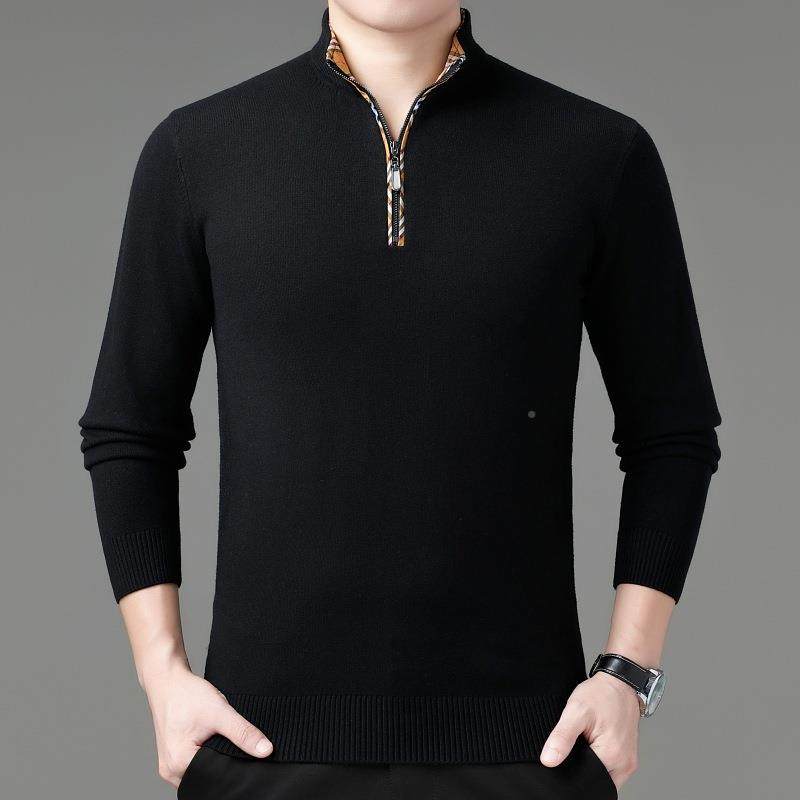 8112-B+套秋装羊绒衫中年士头拉冬链领男休闲毛衣厚款保暖羊毛衫,男装,羊绒套衫,淘宝优惠券,粉丝福利购,淘宝优惠卷