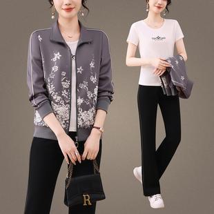 运动套装女春秋新装款爆款时尚96545011服洋气两烫钻韩版气质休闲