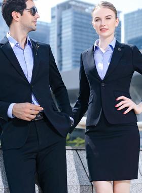 正装职面业装男女新同款加厚秋冬装款韩版西78688服西套裤试工装