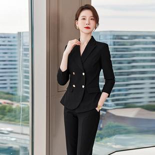 职业装西装套女秋新款面试工服时尚售AL731798楼部工装珠宝西店作