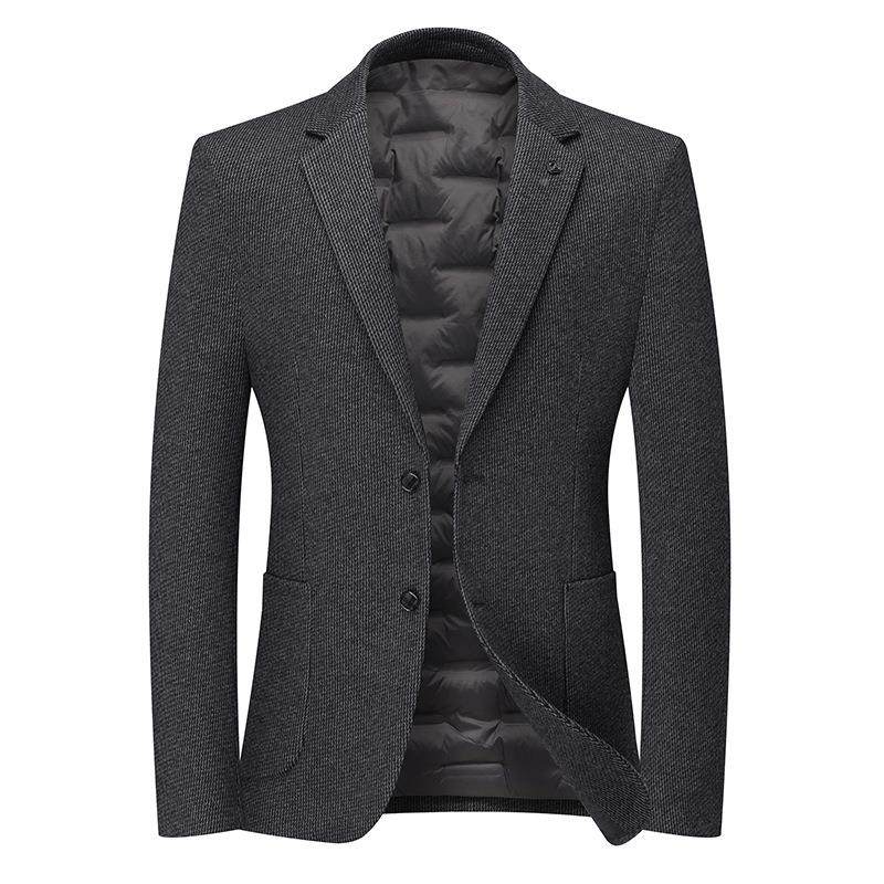 630-L秋冬厚款士外羊西装中青年男装休闲潮男毛流白鹅绒羽绒西服,男装,休闲西服,淘宝优惠券,粉丝福利购,淘宝优惠卷