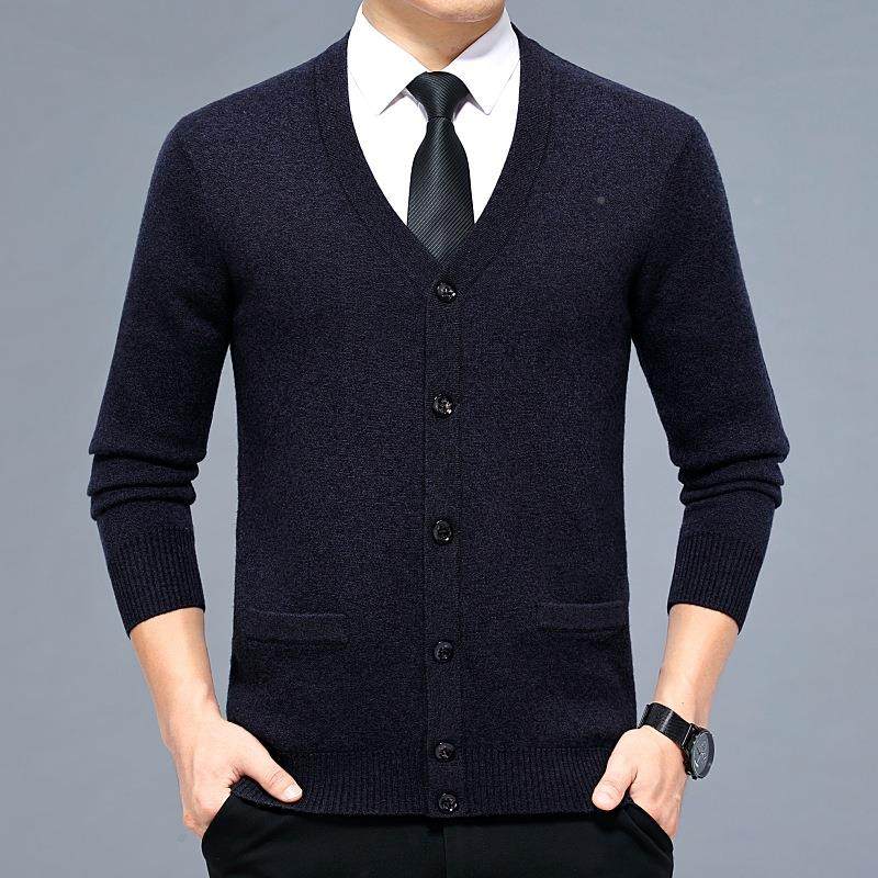 冬3612-KK新款羊绒衫中装老年男加士开衫厚领宽松爸爸针织衫毛季,男装,羊绒套衫,淘宝优惠券,粉丝福利购,淘宝优惠卷