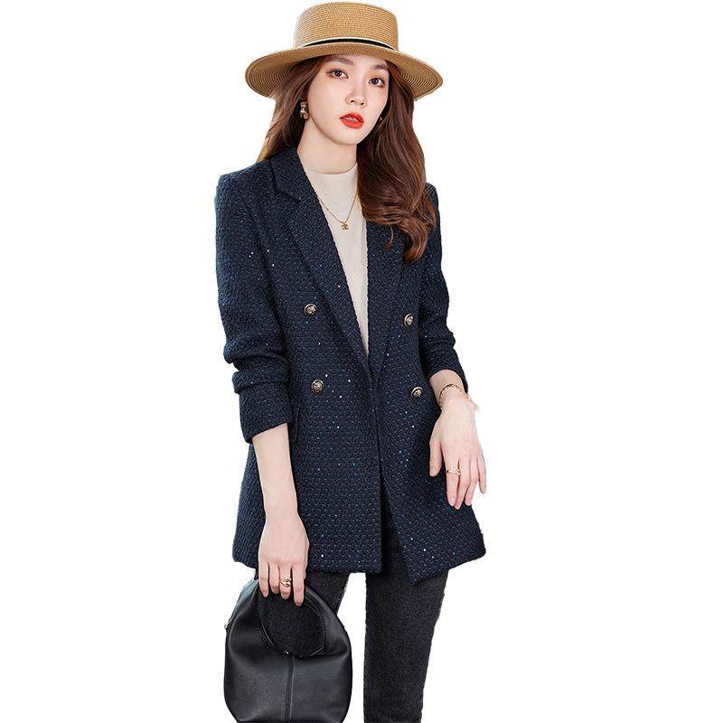 新款个双排扣西装外亮ALGJZ160高级套片小子西服时尚气质粗花呢秋,女装/女士精品,西装,淘宝优惠券,粉丝福利购,淘宝优惠卷