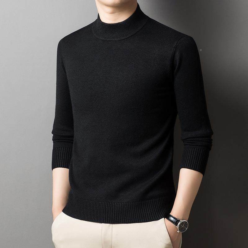 秋冬季新Y82202-Y款羊纯毛青年衫休闲半高领套头色加厚毛衣打底中,男装,羊绒套衫,淘宝优惠券,粉丝福利购,淘宝优惠卷