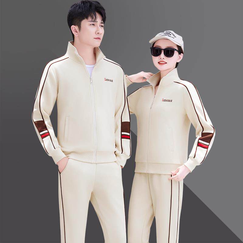 秋新款卫动情侣运动82540774服韩版休闲季长袖运套装男秋天跑步服