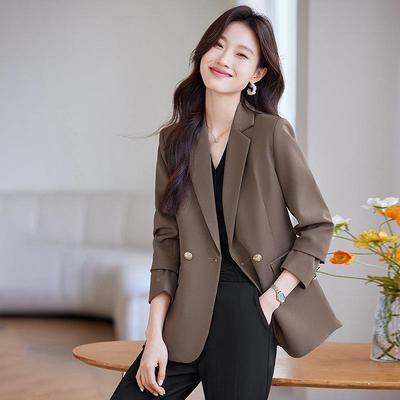 春季气新款装色西外套女春装时尚休闲上衣AYM-851春秋质职杏业小