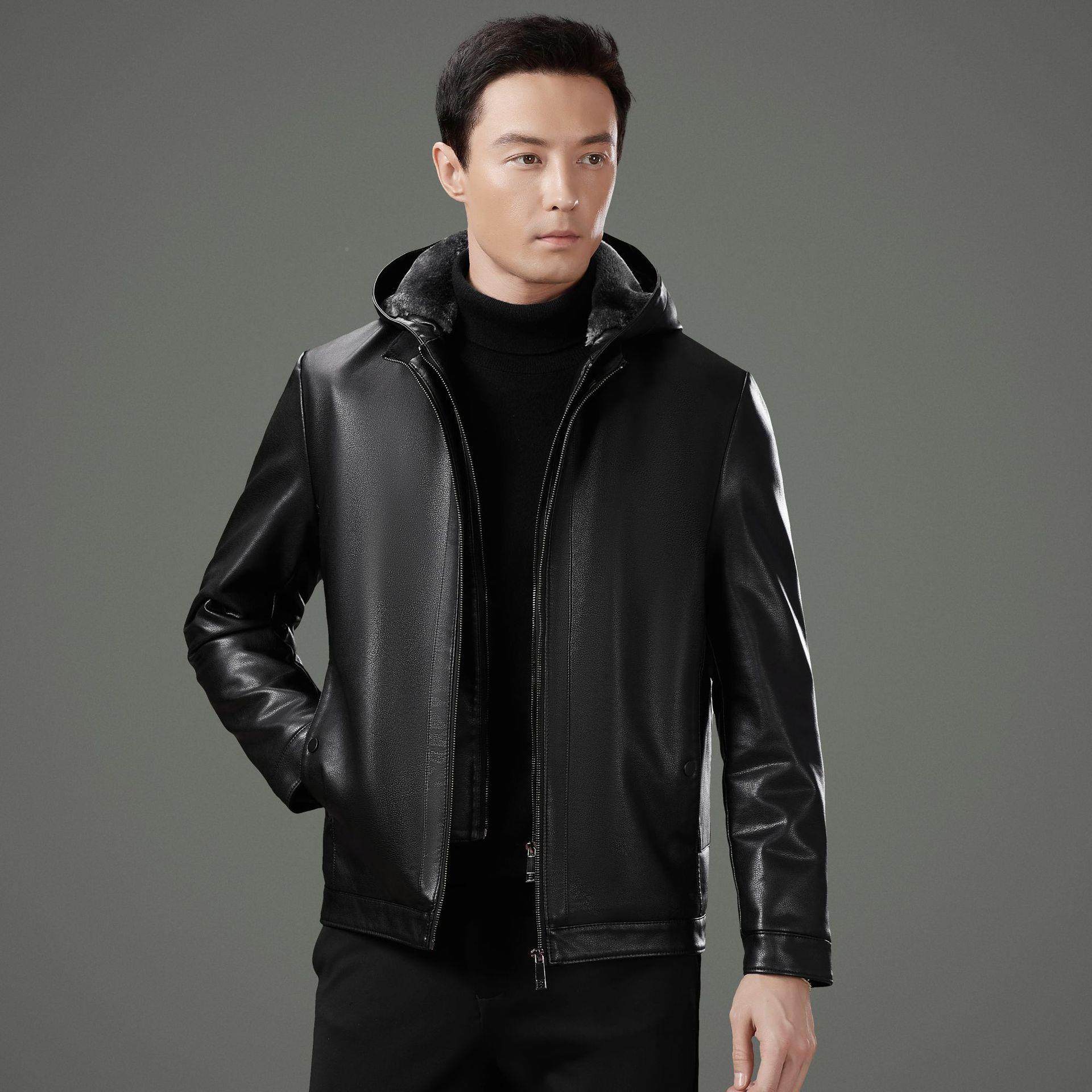 秋海宁皮毛体男真8036-803皮皮衣休一闲爸绵羊皮皮夹克中年冬外套,男装,皮衣,淘宝优惠券,粉丝福利购,淘宝优惠卷