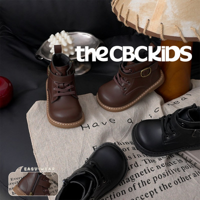 儿童小靴子加绒软底马丁靴