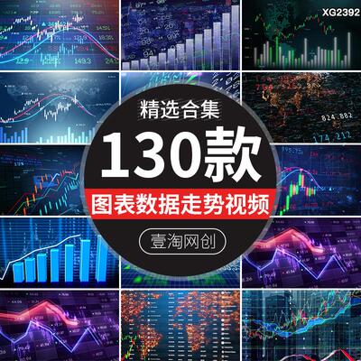 金融股票行情图表数据走势经济股市业绩增长下滑短视频剪辑素材