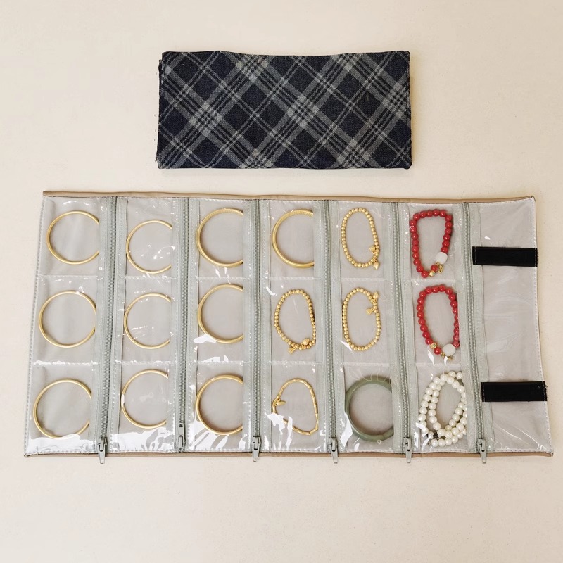 耳环玉器饰品跟妆大容量绒布包