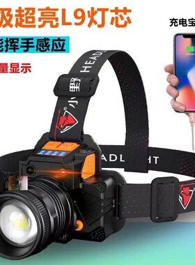 奎凯利户外好物甄选LDE头灯强光充电超亮头戴式头灯手电筒