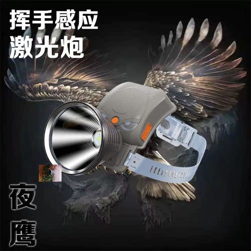 万合户外照明量盛聚光激光炮头灯可调强光超长续航头戴