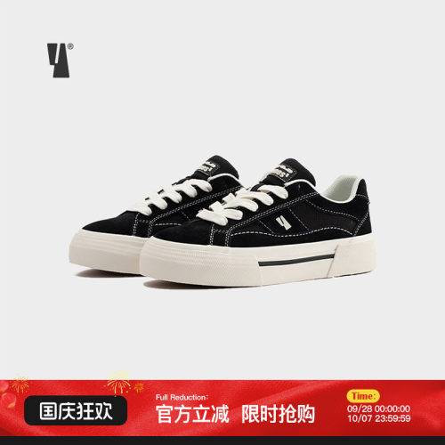veemes复古时尚男女情侣滑板鞋
