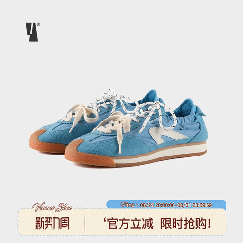 VEEMES复古蓝色德训鞋
